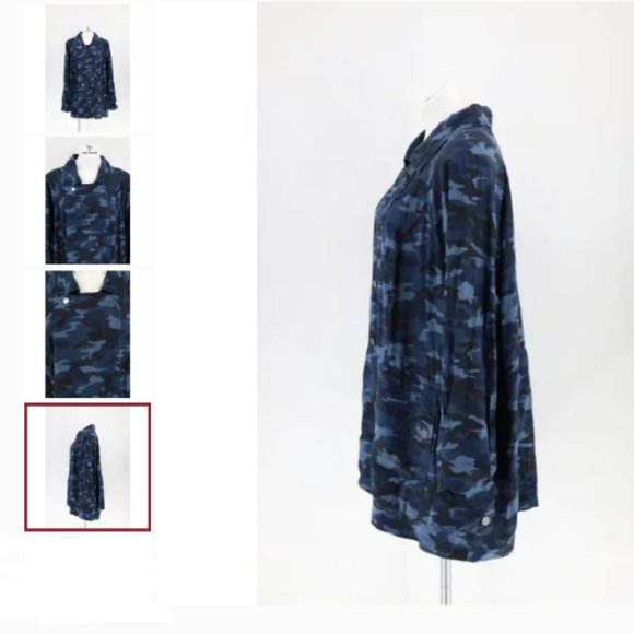 Lane Bryant Blue Camouflage Blue Jacket Size 18/20 - Picture 5 of 14